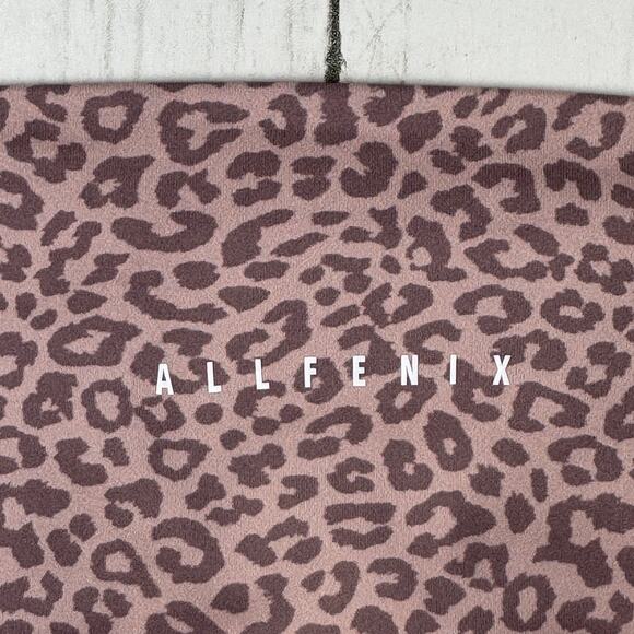 All Fenix x Anthropologie Pink Leopard High Rise 7/8 Ankle Leggings Size Medium - Picture 8 of 10